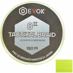 Tresses, Nylons, Fluorocarbones|Tresses, Nylons, Fluorocarbones - EVOK Tresse Tactikal Braid 8x Jaune 150m