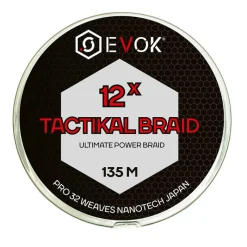 Tresses, Nylons, Fluorocarbones|Tresses, Nylons, Fluorocarbones - EVOK Tresse Tactikal Braid 12x Verte 135m