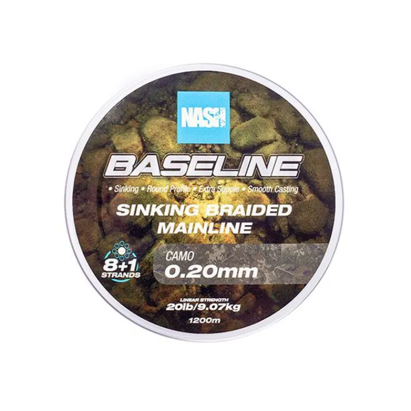 Filaments - NASH Tresse Baseline Sinking Braid Camo 600m