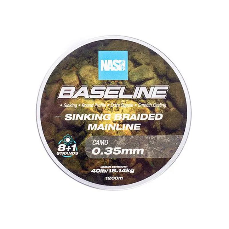 Filaments - NASH Tresse Baseline Sinking Braid Camo 600m