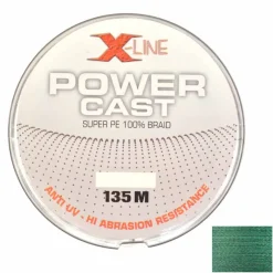 Tresses, Nylons, Fluorocarbones|Tresses, Nylons, Fluorocarbones - X-LINE Tresse Power Cast Verte 4 Brins 135m