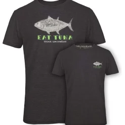 Vêtements - GRUNDENS T-hirt Eat Tuna Heather Charcoa