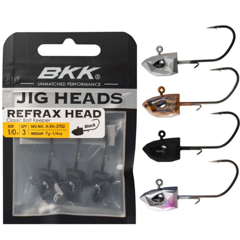 Têtes Plombées - BKK Tête Plombée Refrax Jig 7g taille #5/0 (x3)