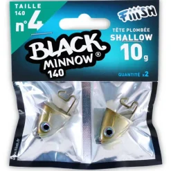 Pêche Aux Leurres|Leurres - FIIISH Tête plombee black minnow 140 shallow 10g (x2)