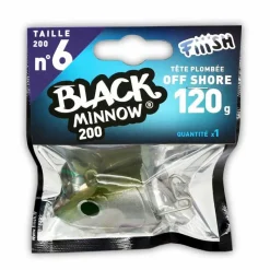 Leurres|Pêche Aux Leurres - FIIISH Tête plombée black minnow 200 off shore 120g (x1)